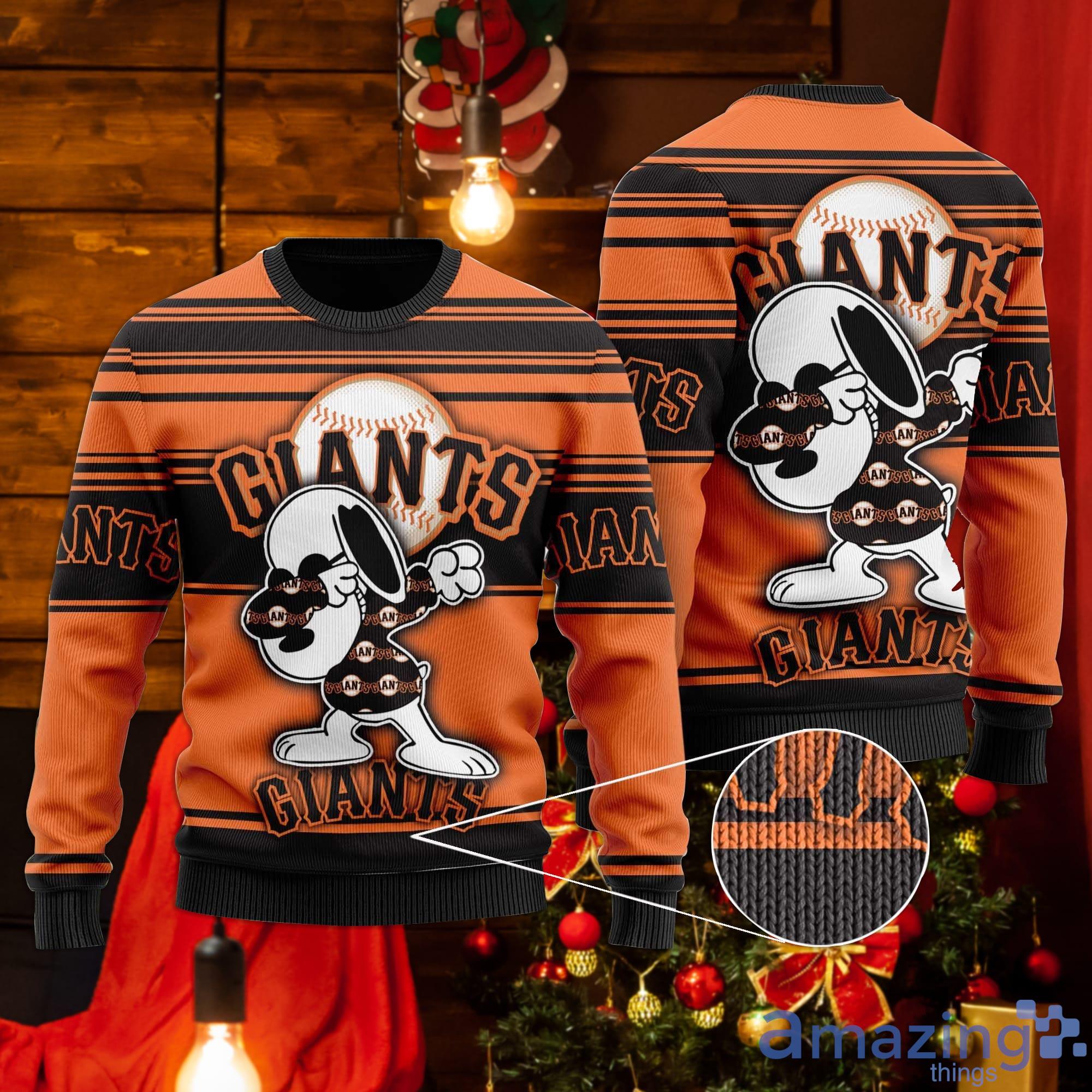 Snoopy Love San Francisco Giants Ugly Christmas Sweater Product Photo 1