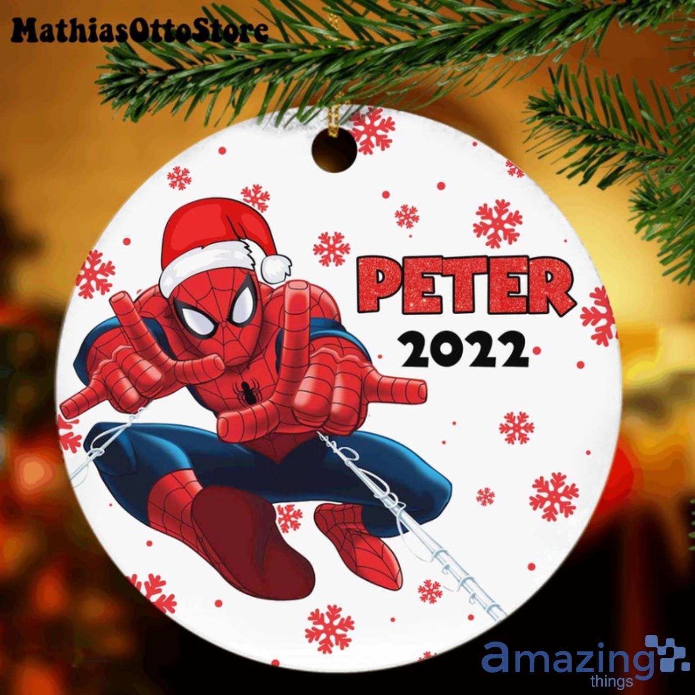Spiderman Christmas Ornament Custom Name Avengers Ornament Product Photo 1 Spiderman Christmas Ornament Custom Name Avengers Ornament Product Photo 1