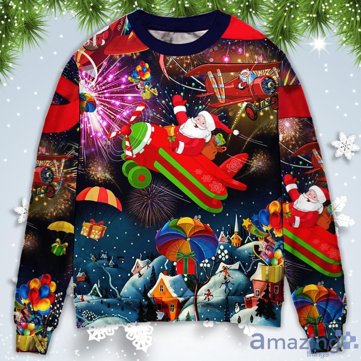 Spreading Love Santa Christmas Sweatshirt Sweater Product Photo 1