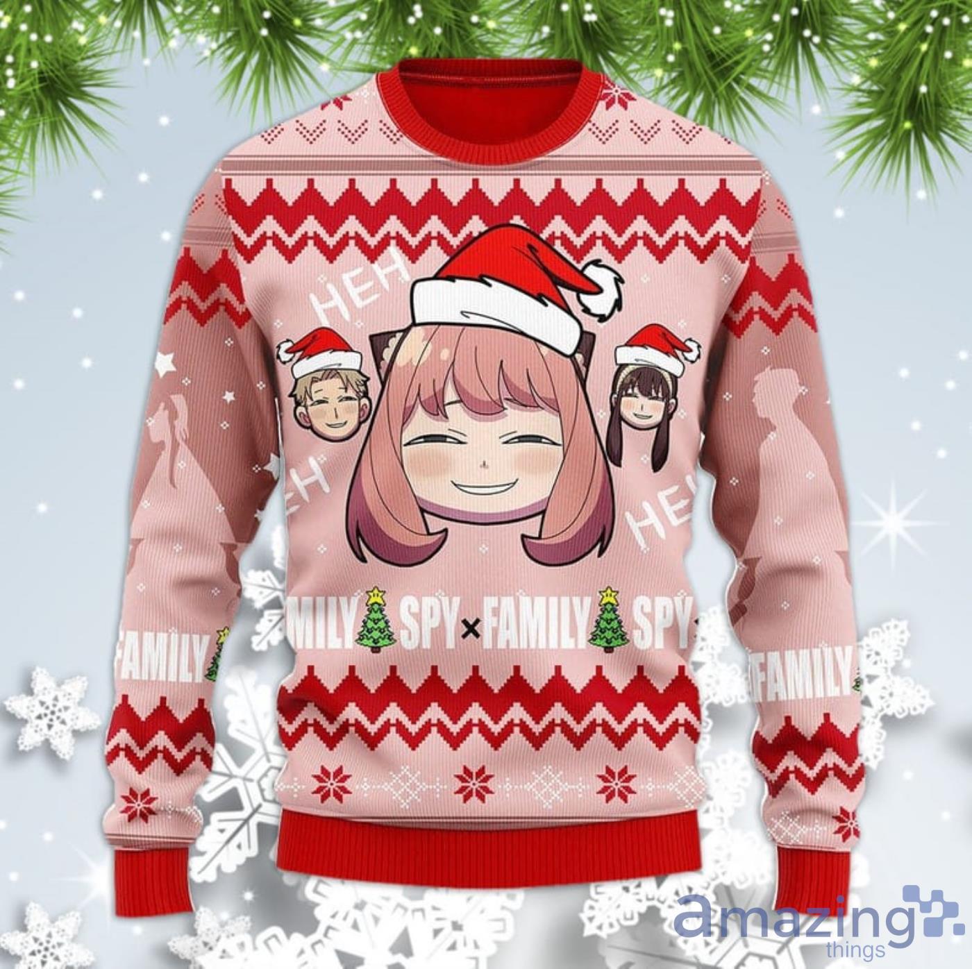 Spy and Family Christmas Gift Ugly Christmas Sweater Product Photo 1