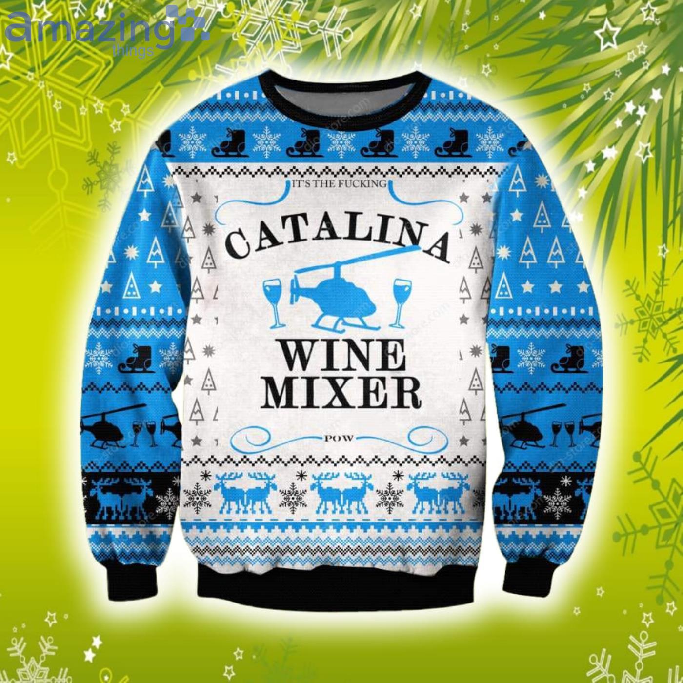 Step Brothers Catalina Wine Mixer 3D Christmas Knitting Pattern Ugly Sweater Sweatshirt Product Photo 1