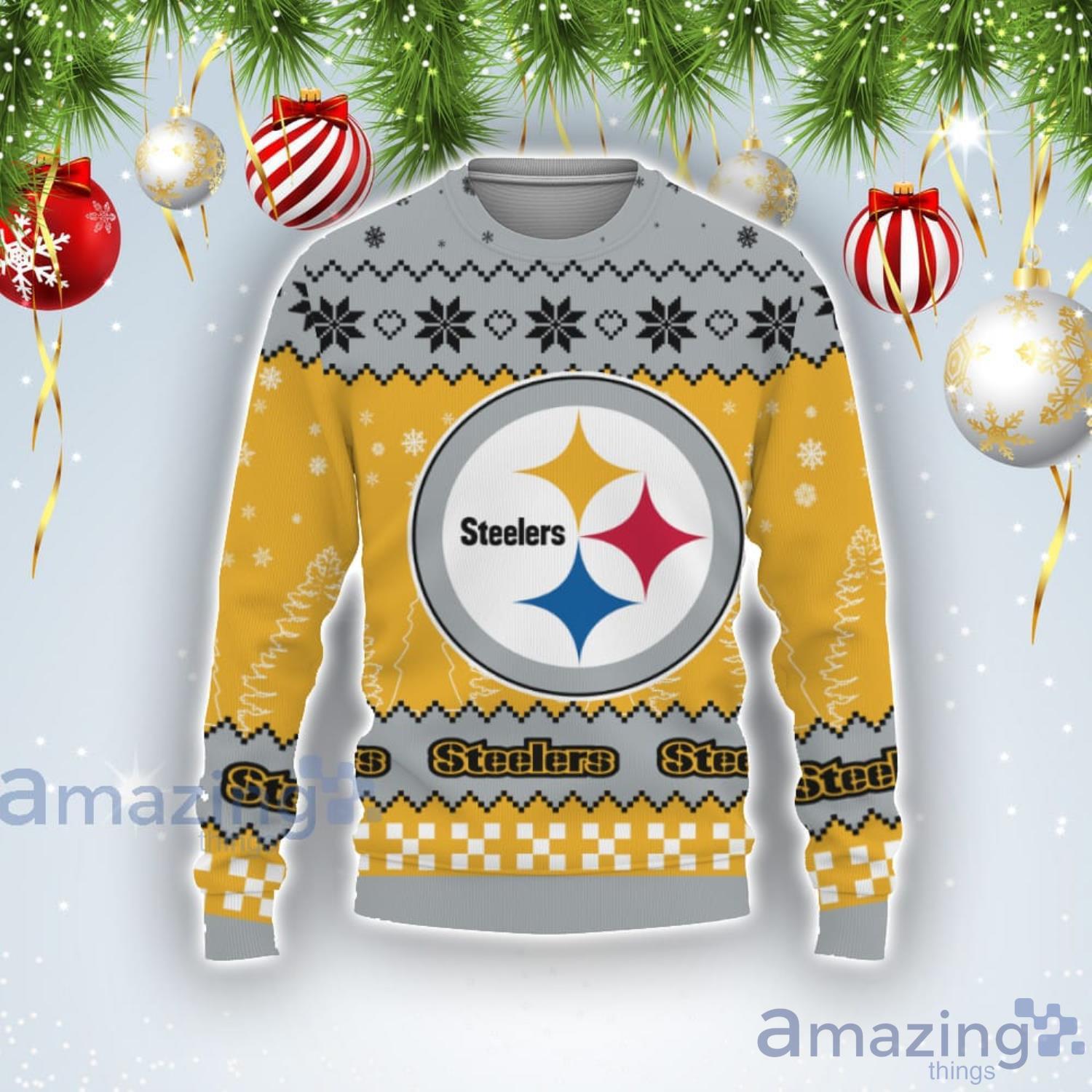 Team Logo Pittsburgh Steelers Ugly Christmas Sweater Product Photo 1