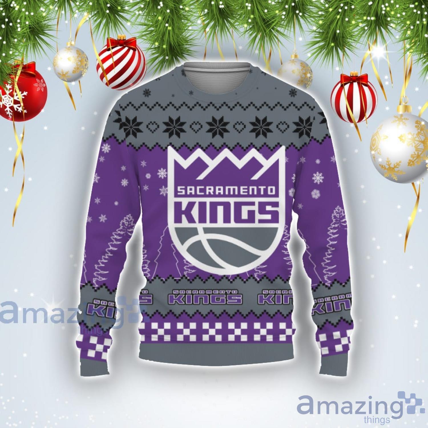 Team Logo Sacramento Kings Ugly Christmas Sweater Product Photo 1