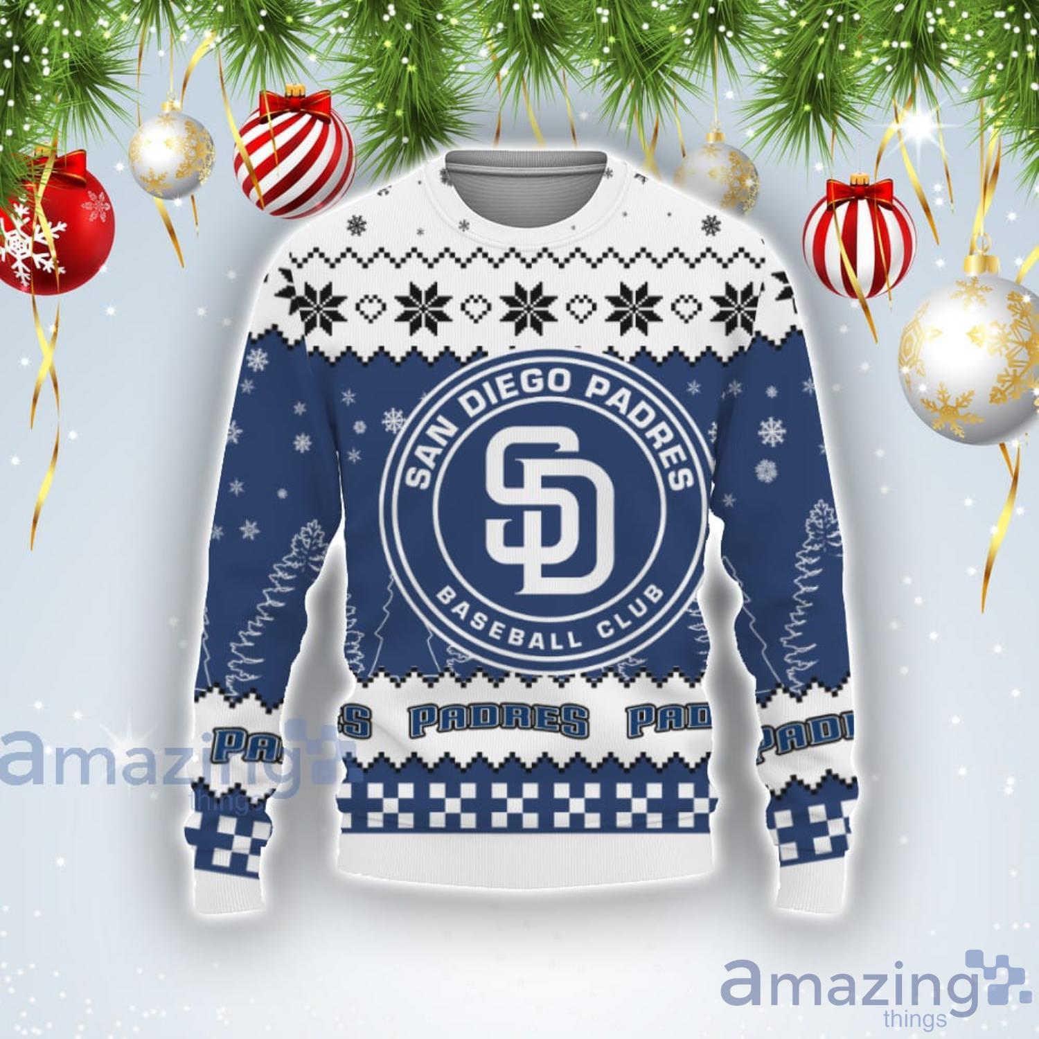 Team Logo San Diego Padres Ugly Christmas Sweater Product Photo 1