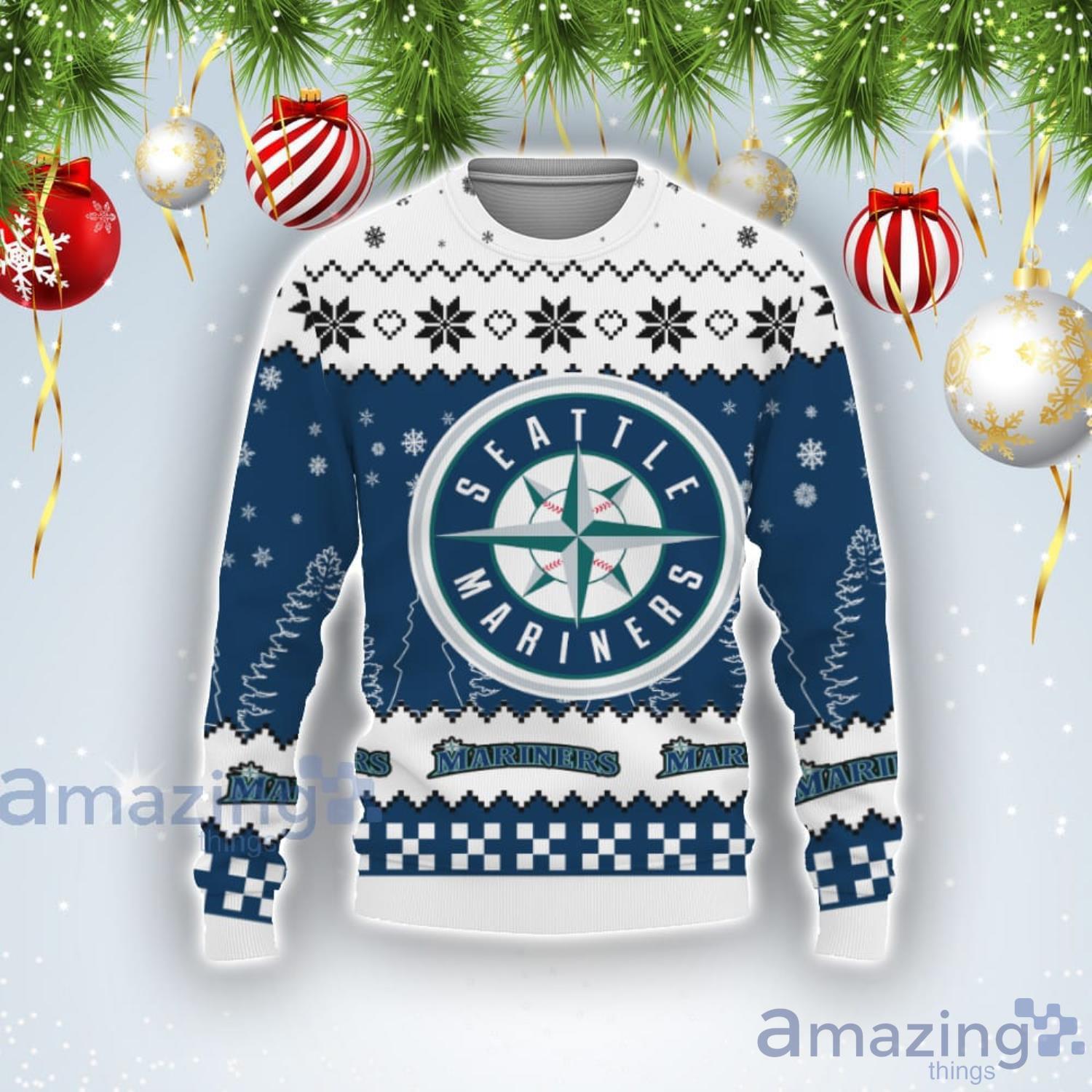 Team Logo Seattle Mariners Ugly Christmas Sweater Product Photo 1
