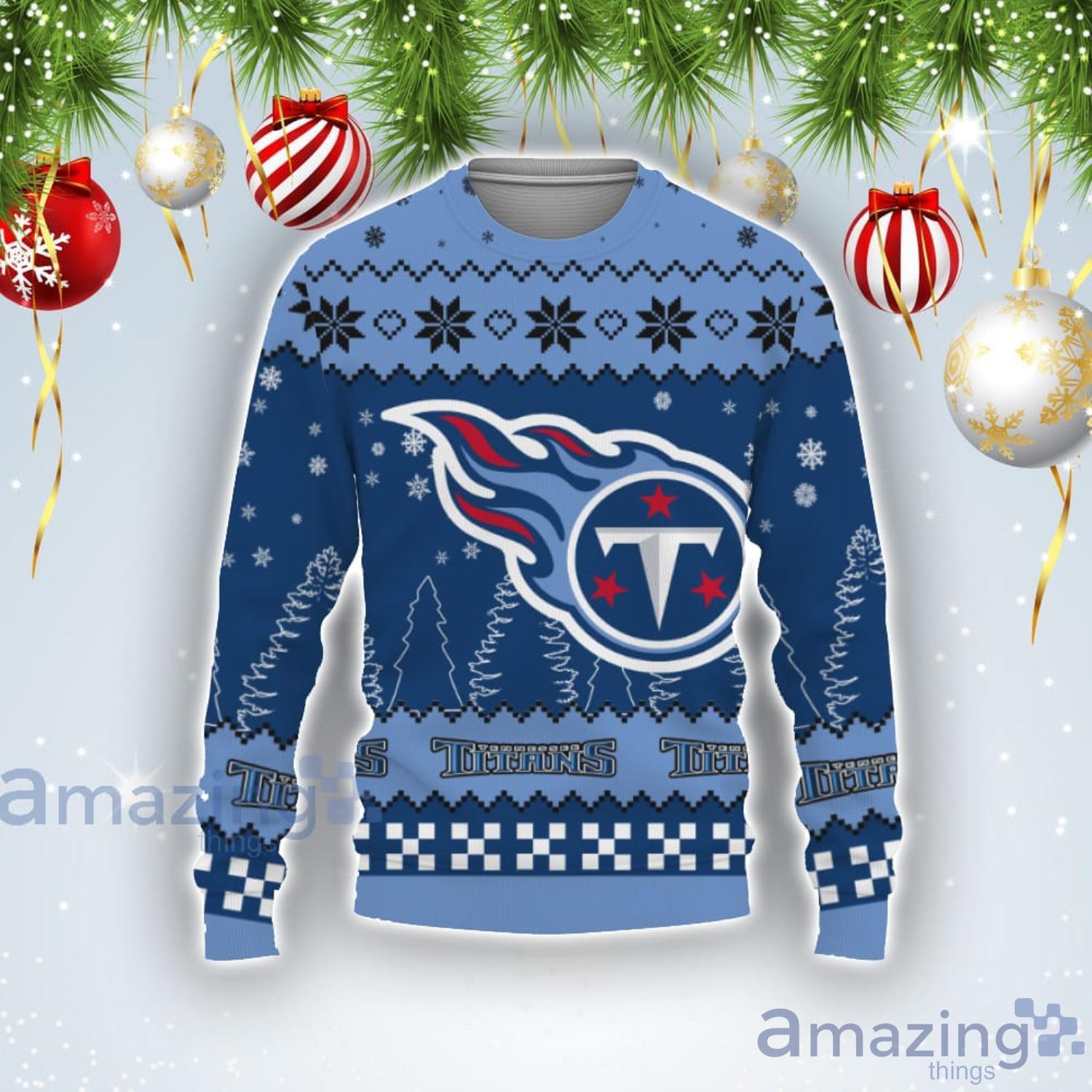 Team Logo Tennessee Titans Ugly Christmas Sweater Product Photo 1