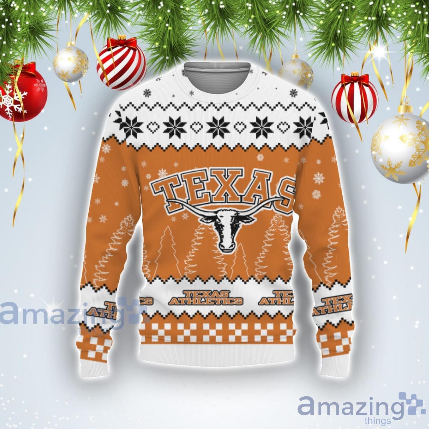 Team Logo Texas Longhorns Ugly Christmas Sweater Product Photo 1