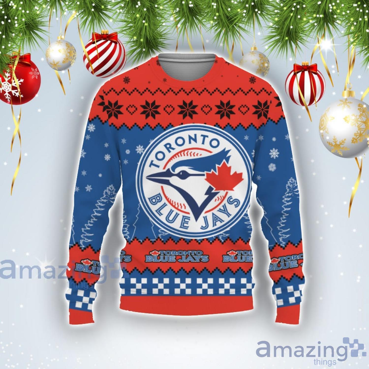 Team Logo Toronto Blue Jays Ugly Christmas Sweater Product Photo 1