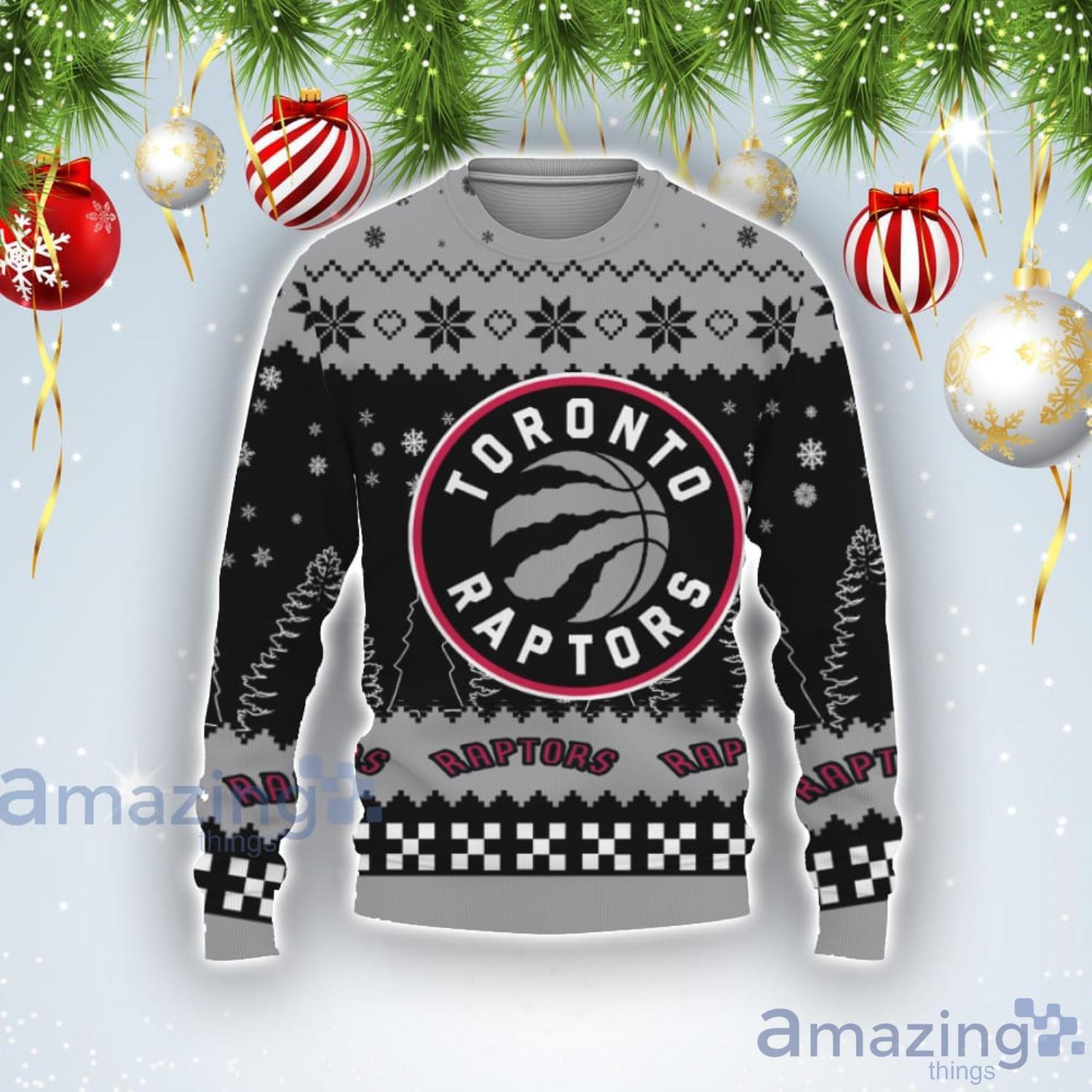 Team Logo Toronto Raptors Ugly Christmas Sweater Product Photo 1