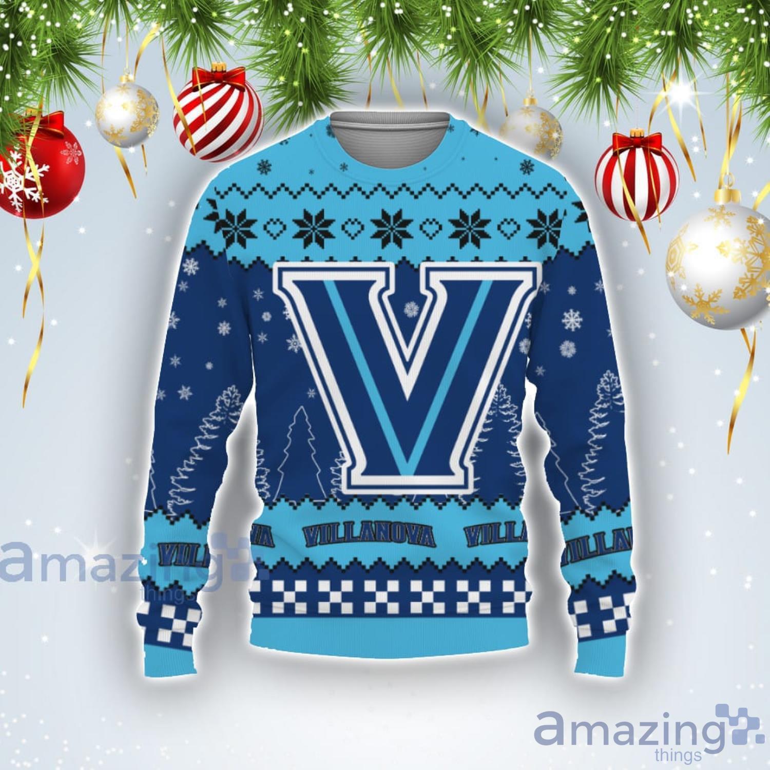 Team Logo Villanova Wildcats Ugly Christmas Sweater Product Photo 1