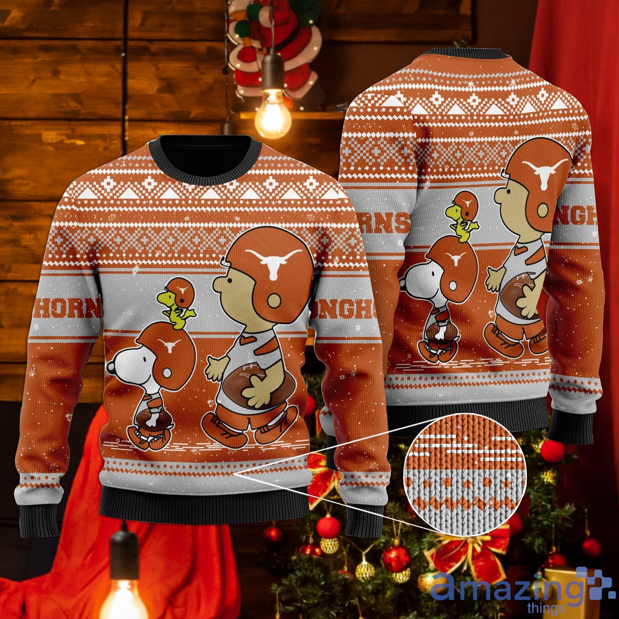 Texas Longhorns Snoopy Lover Ugly Christmas Sweater Product Photo 1