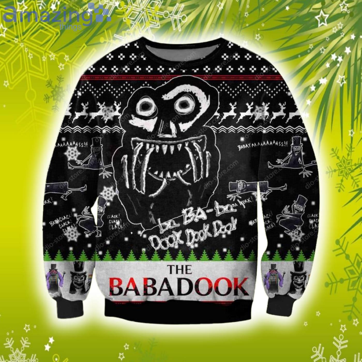 The Babadook Horror Film 3D Christmas Knitting Pattern Ugly Sweater Sweatshirt Product Photo 1
