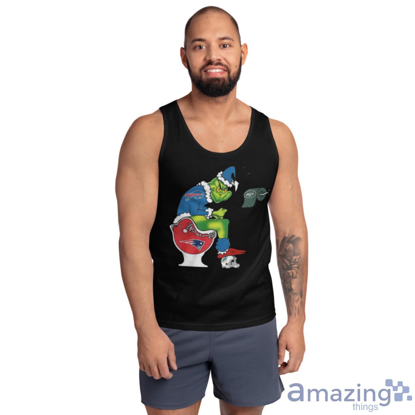 Cute The Grinch Buffalo Bills Shit On Toilet New England Patriots Christmas  Shirt - ValleyTee