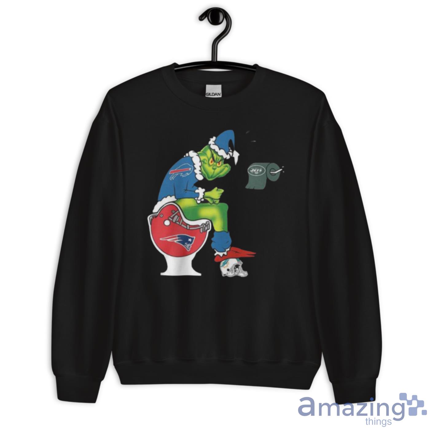 The Grinch Buffalo Bills Shit On Toilet New England Patriots And Other  Teams Christmas Shirt