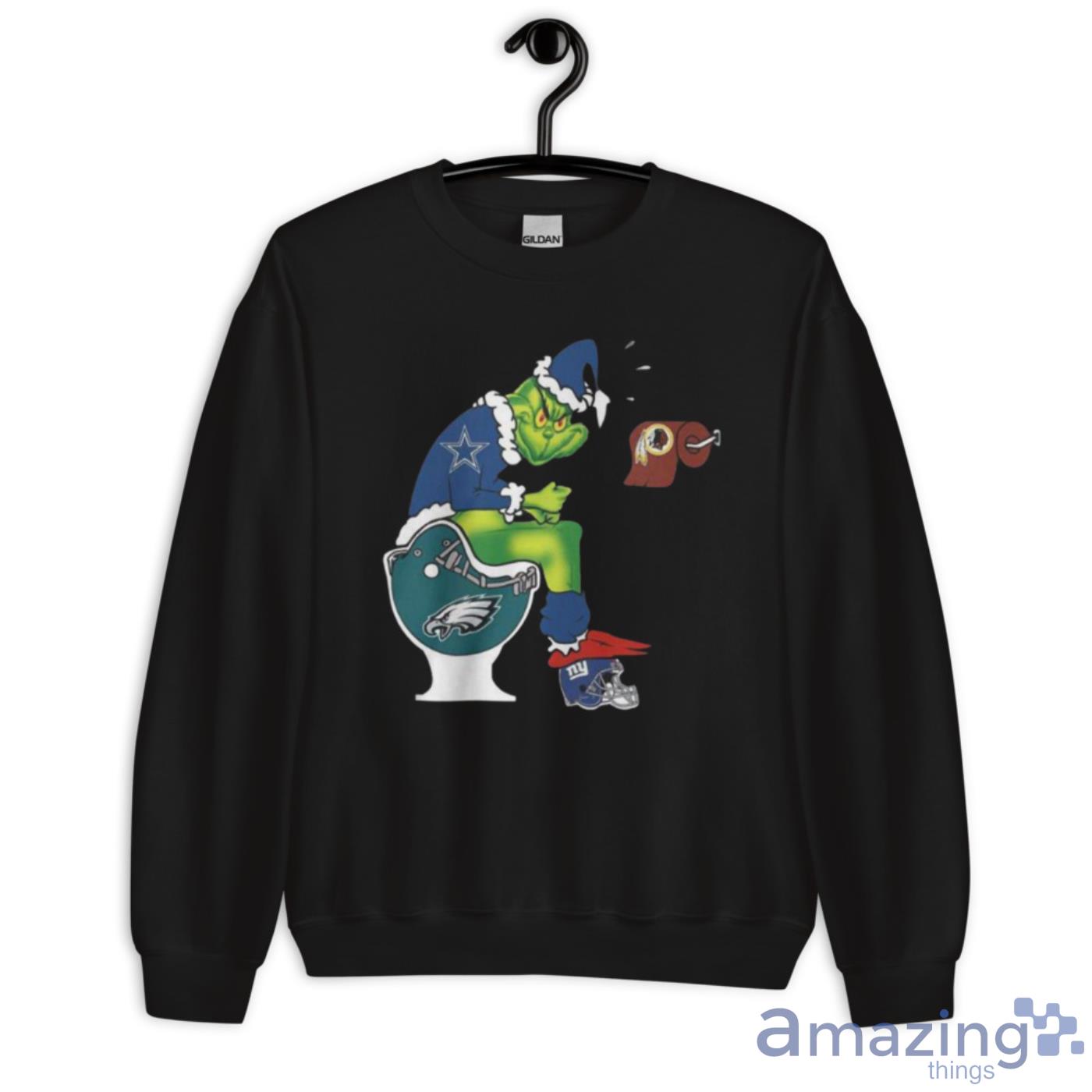 The Grinch Dallas Cowboys Shit On Toilet Philadelphia Eagles And Other  Teams Christmas Sweatshirt, hoodie, sweater, long sleeve and tank top