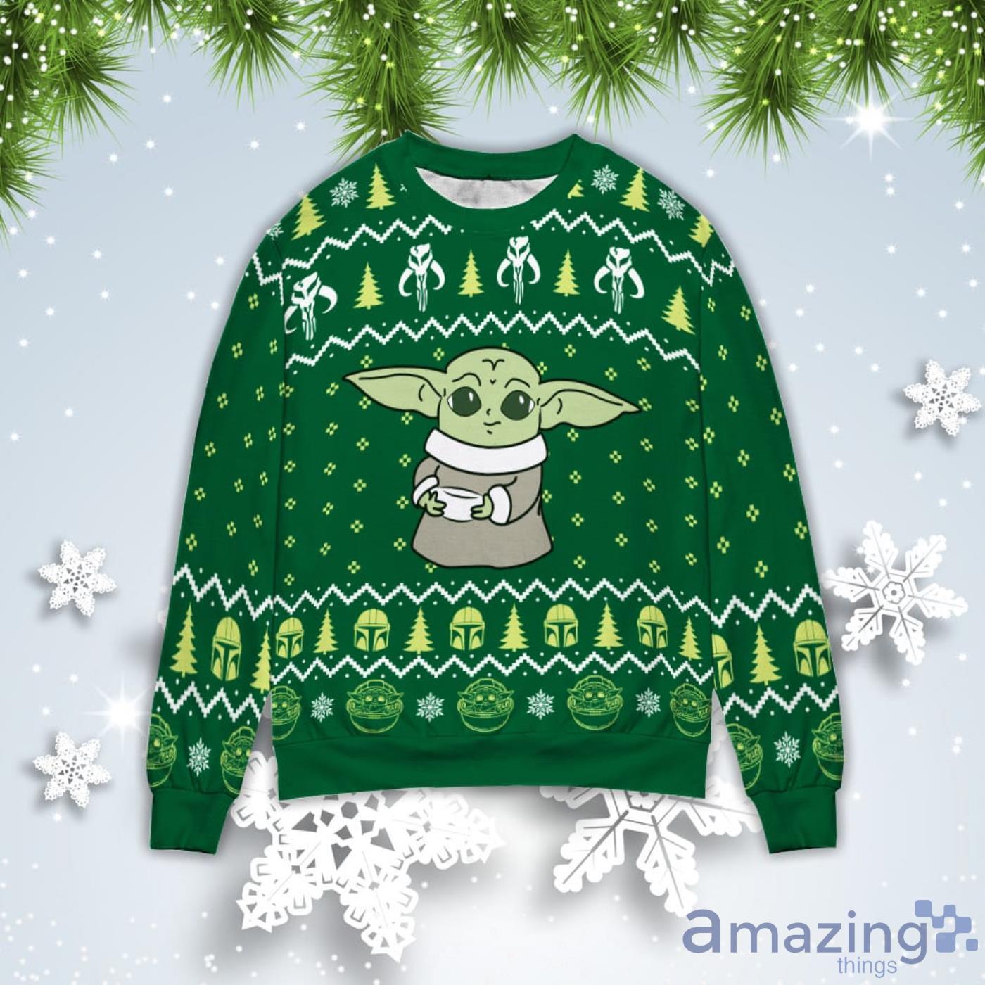 The Mandalorian The Child Christmas Gift Ugly Christmas Sweater Product Photo 1