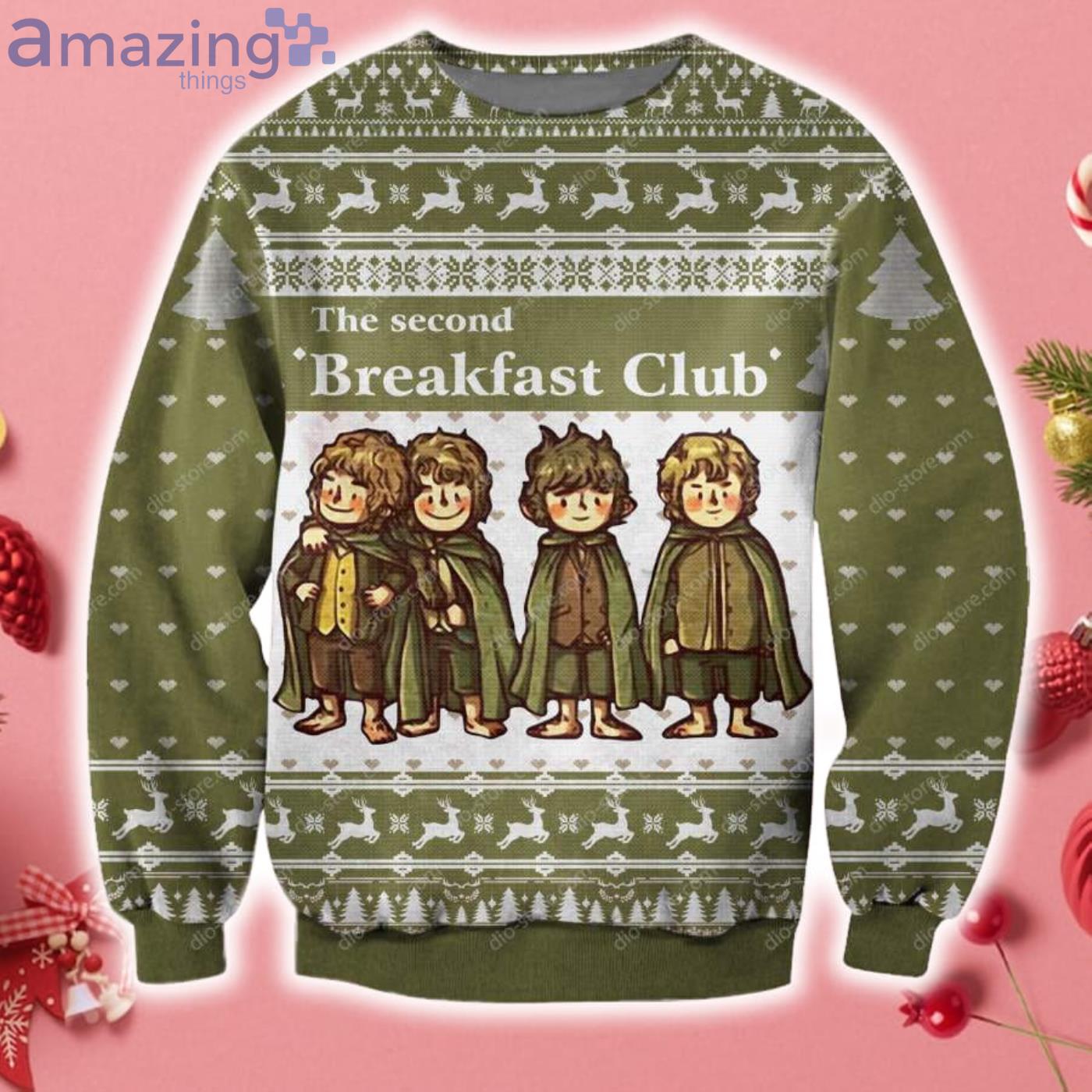 The Second Breakfast Club 3D Christmas Knitting Pattern Ugly Sweater Sweatshirt Product Photo 1