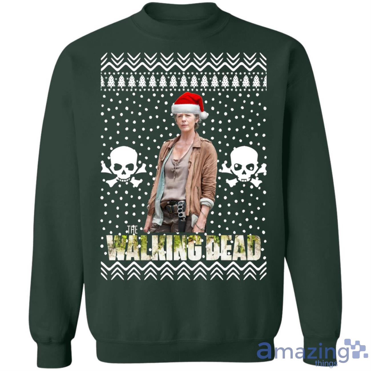 The Walking Dead Melissa Mcbride Santa Hat Christmas Sweatshirt image The Walking Dead Melissa Mcbride Santa Hat Christmas Sweatshirt Product Photo 2
