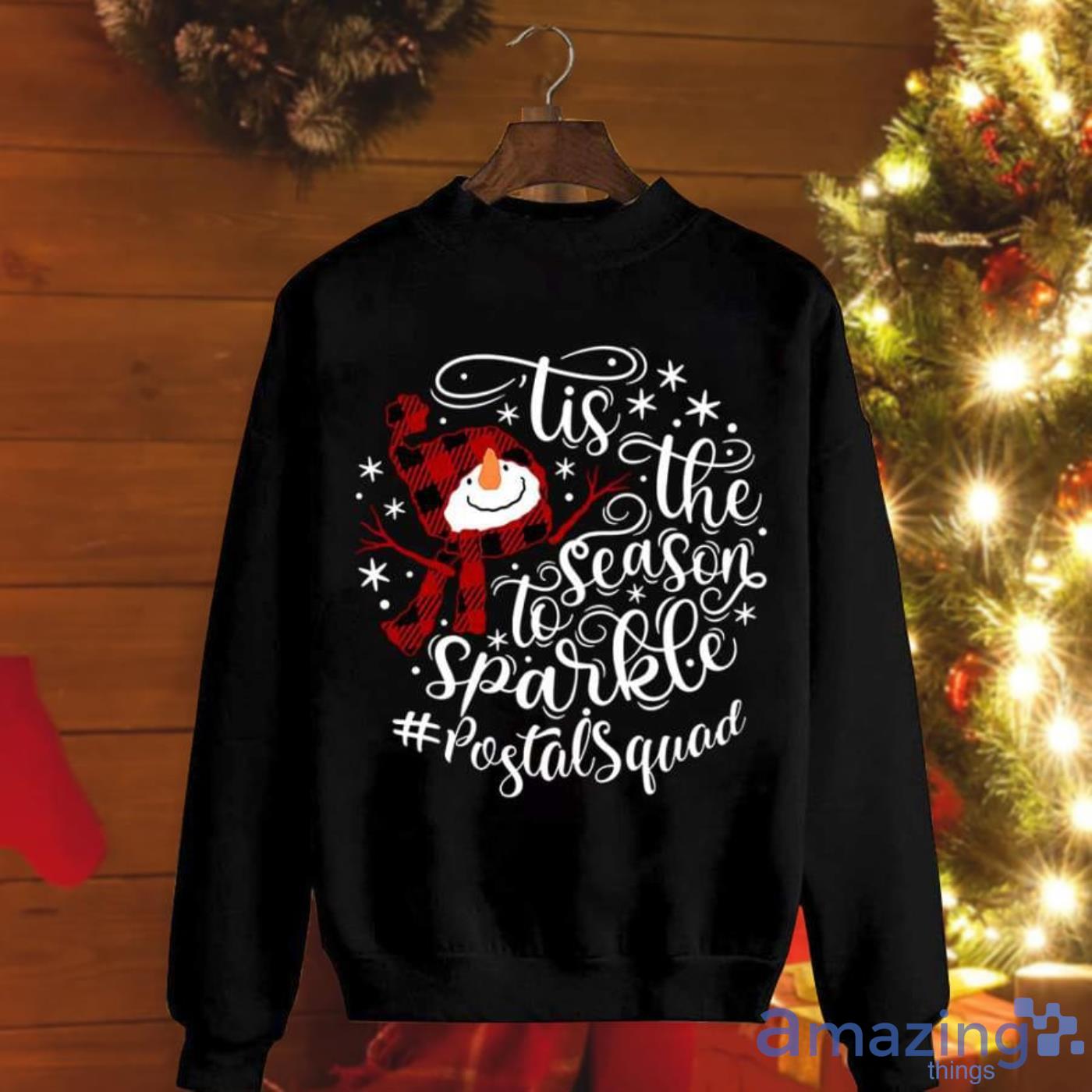 Tis The Season To Sparkle Cute Snowman Christmas Sweatshirt
