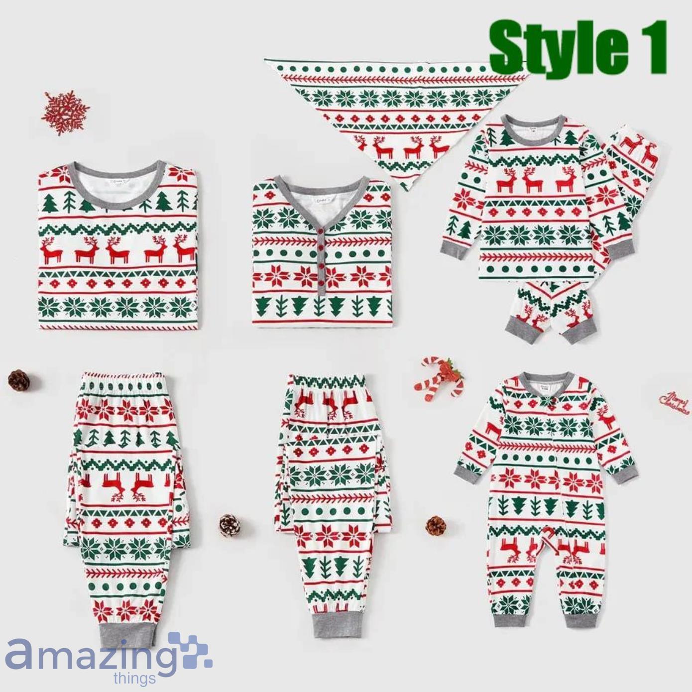 Christmas Ugly Sweater Pattern Christmas Matching Family Pajamas