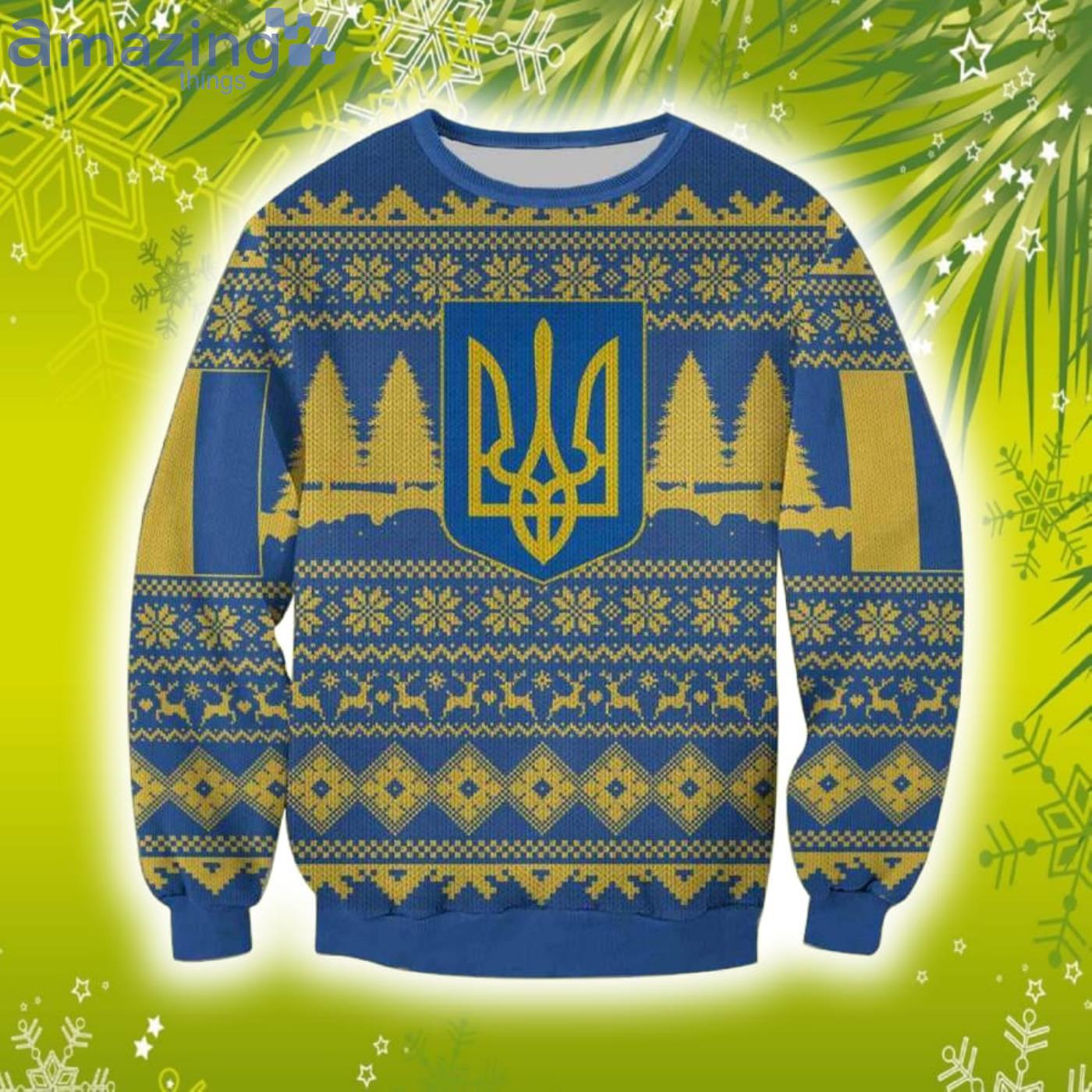 Ukraina 3D Christmas Knitting Pattern Ugly Sweater Sweatshirt Product Photo 1