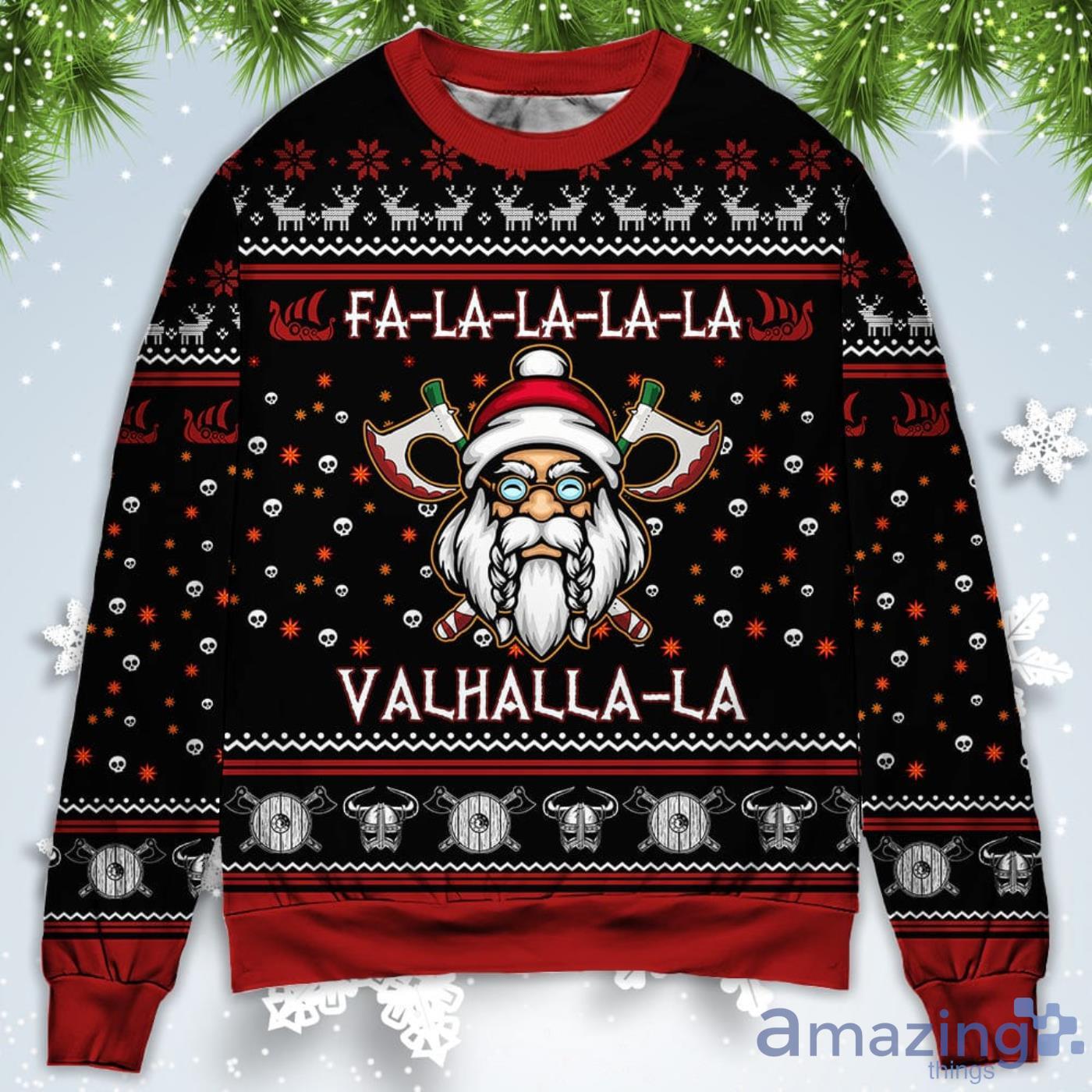 Viking Valhalla Christmas Sweatshirt Sweater Product Photo 1