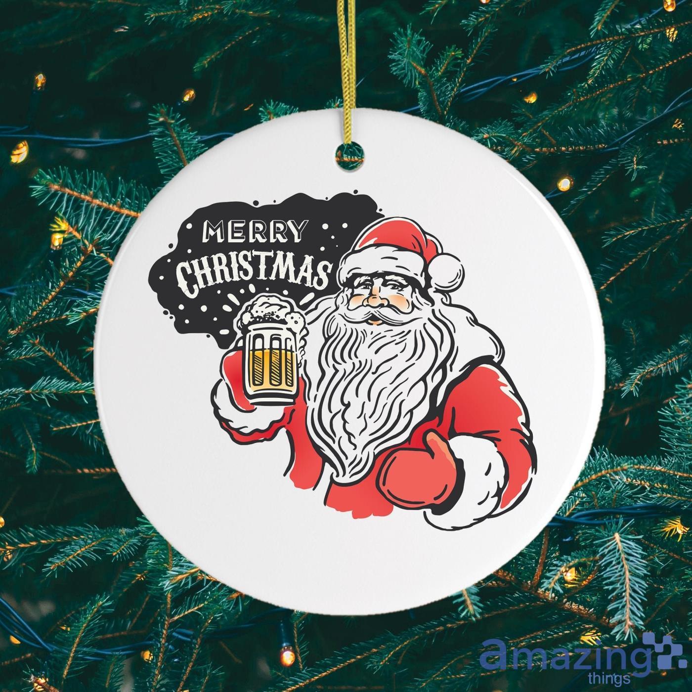 Vintage Santa Claus with Beer Christmas Gift Christmas Ornament image Vintage Santa Claus with Beer Christmas Gift Christmas Ornament Product Photo 2