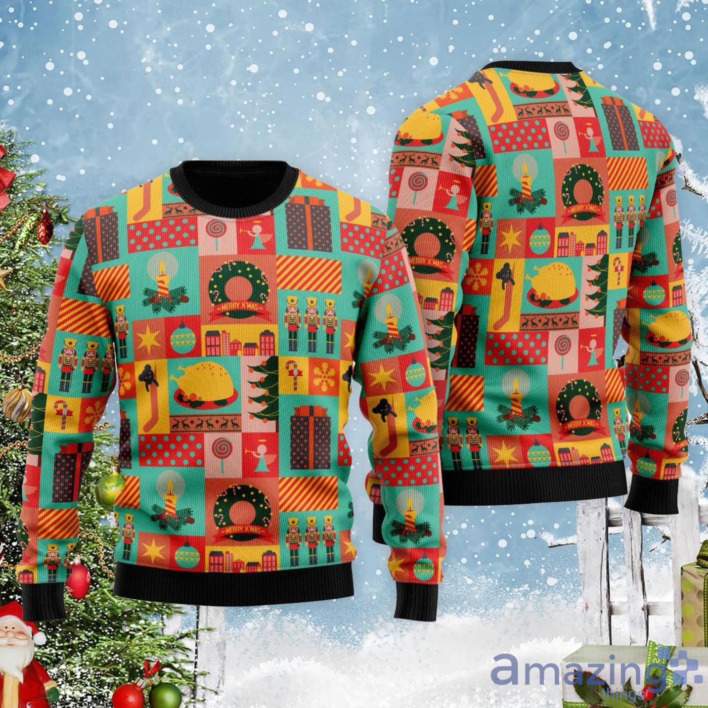 Vintage Xmas Be Awesome Today Ugly Christmas Sweater Product Photo 1