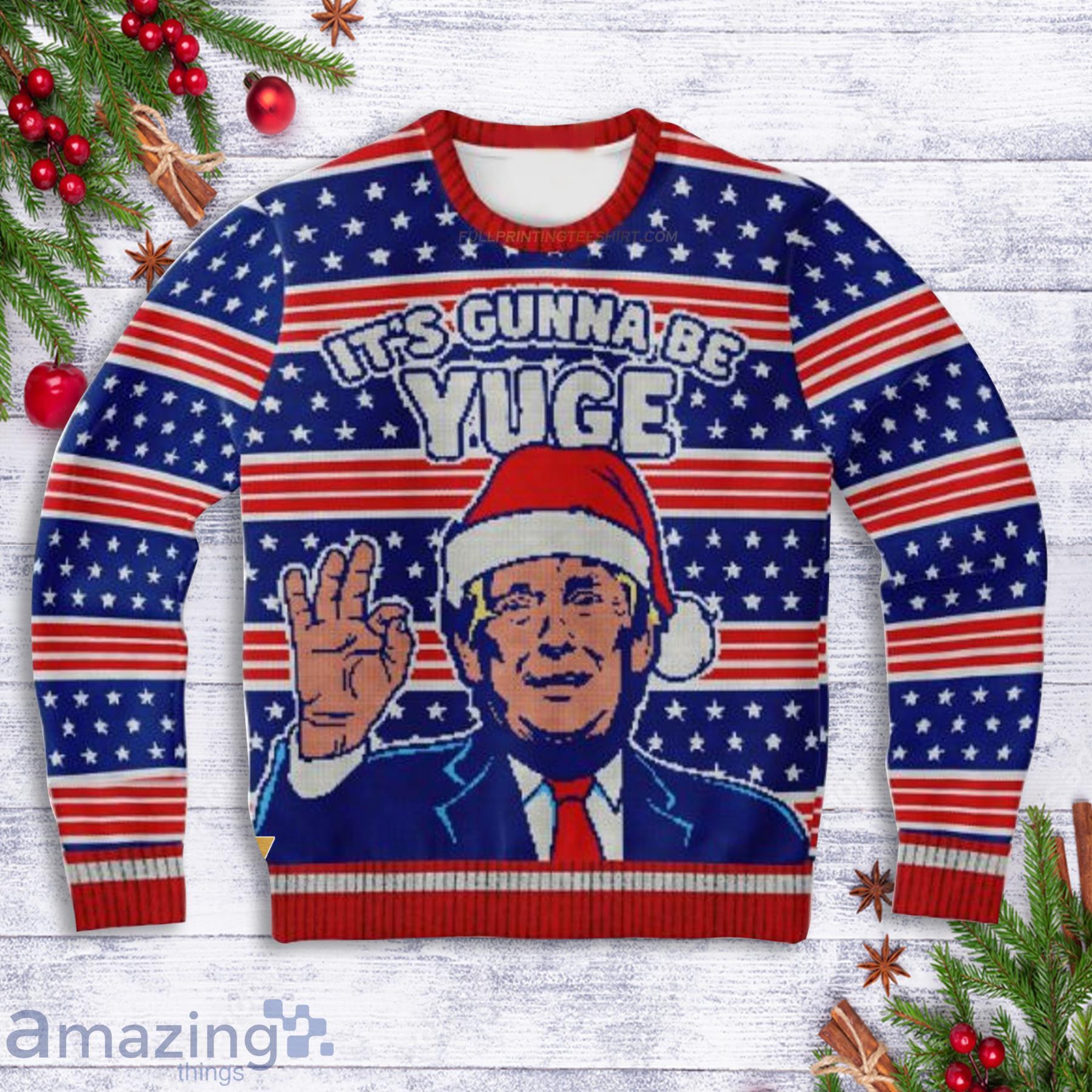 Yuge Trump Holiday Party All Over Print Ugly Christmas Sweater