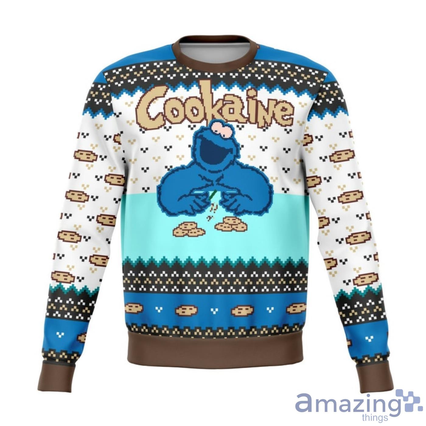 2022 Cookaine Monster Ugly Christmas Sweater Product Photo 1 2022 Cookaine Monster Ugly Christmas Sweater Product Photo 1