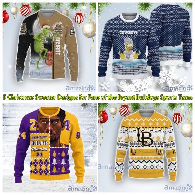 5 Christmas Sweater Designs for Fans of the Bryant Bulldogs Sports Team