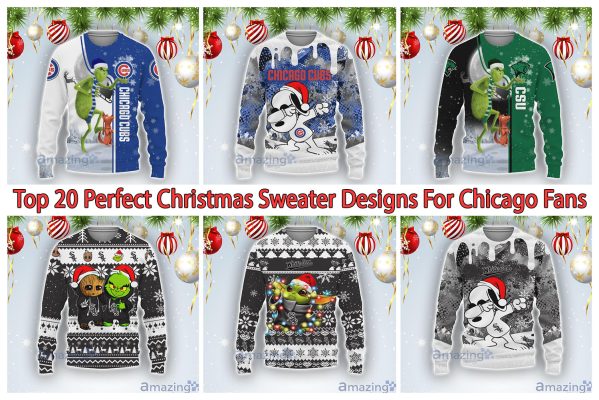 Top 20 Perfect Christmas Sweater Designs For Chicago Fans