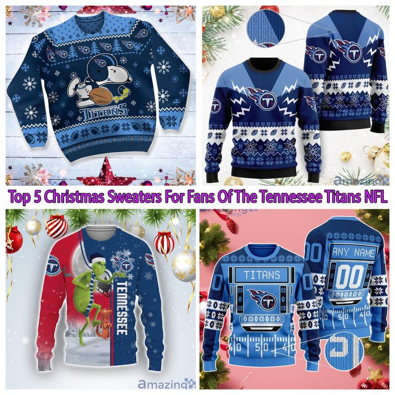 Top 5 Christmas Sweaters For Fans Of The Tennessee Titans NFL