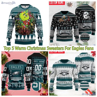 Top 5 Warm Christmas Sweaters For Eagles Fans