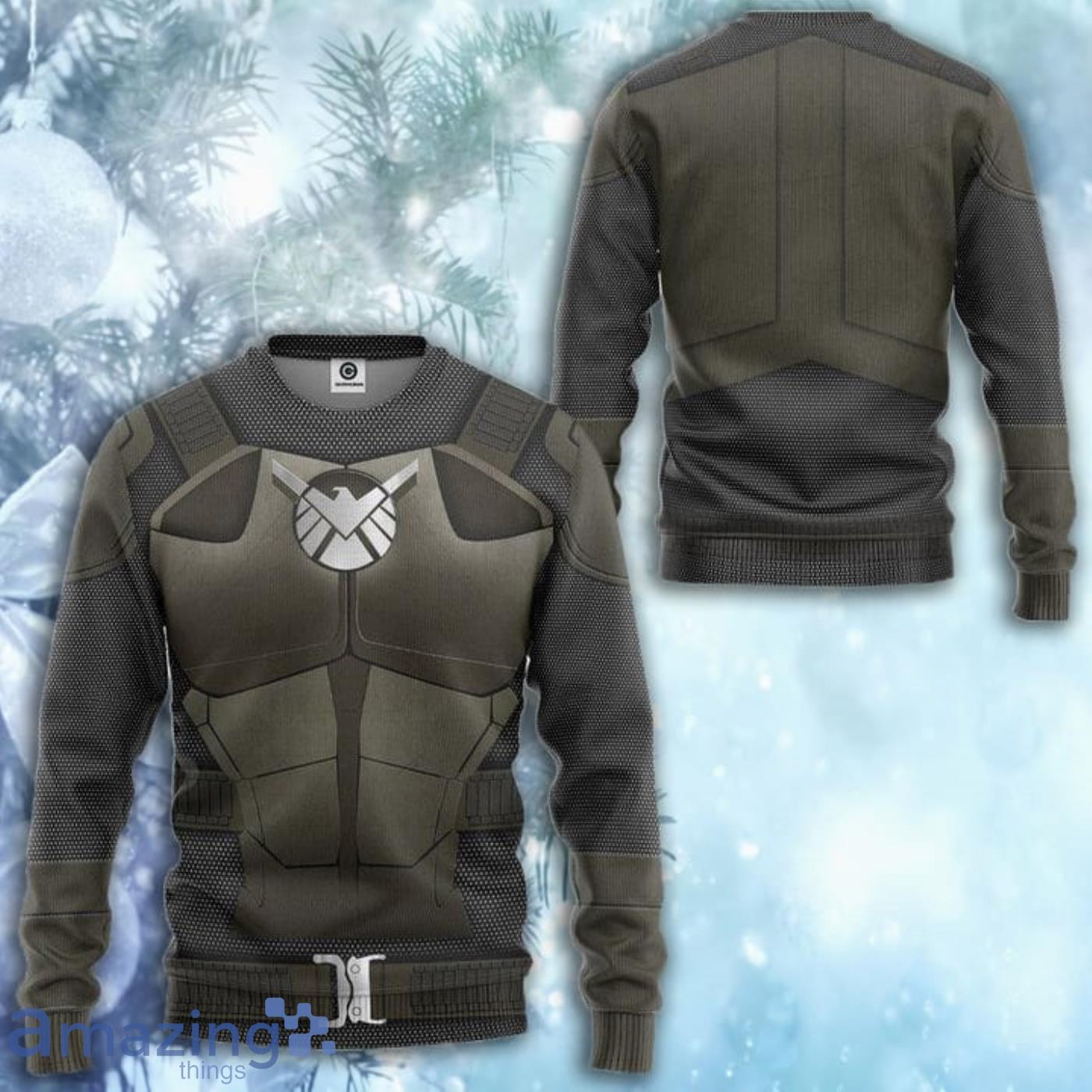 Agents Of Shield Marvel Costume All Over Print 3D Ugly Christmas Sweater Product Photo 1