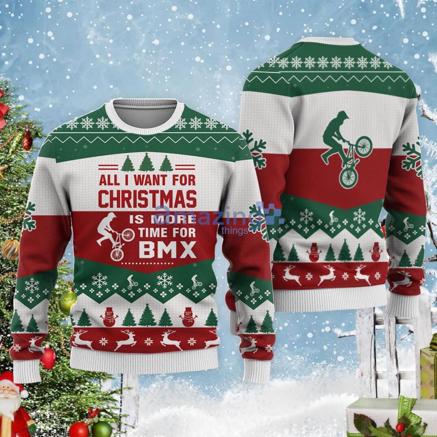 All I Want For Christmas Is BMX Christmas Gift Ugly Christmas Sweater Product Photo 1 All I Want For Christmas Is BMX Christmas Gift Ugly Christmas Sweater Product Photo 1