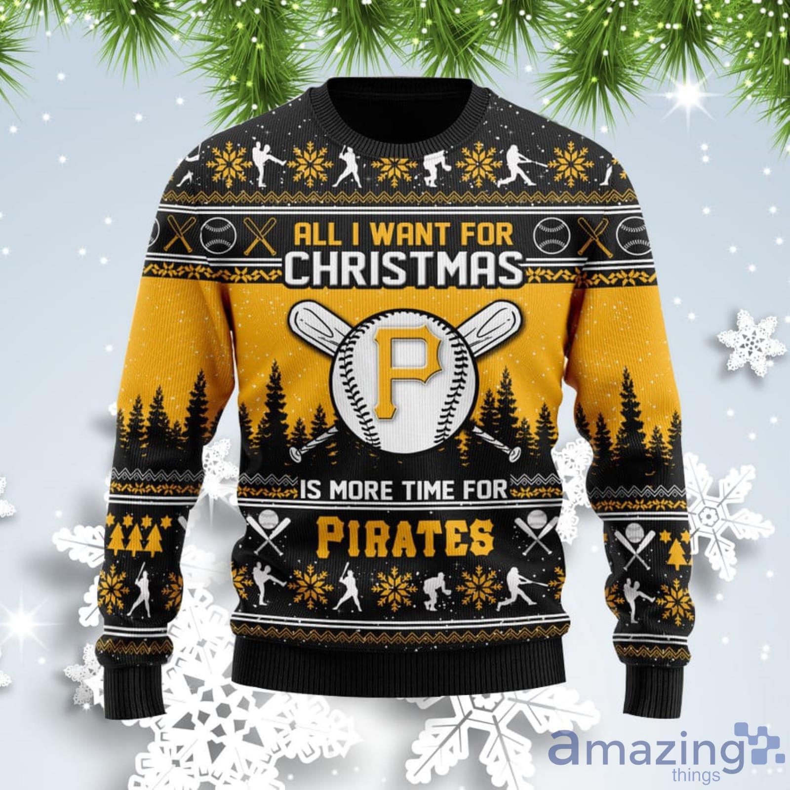 All I Want For Christmas Is More Time For Pirates Ugly Christmas Sweater Product Photo 1