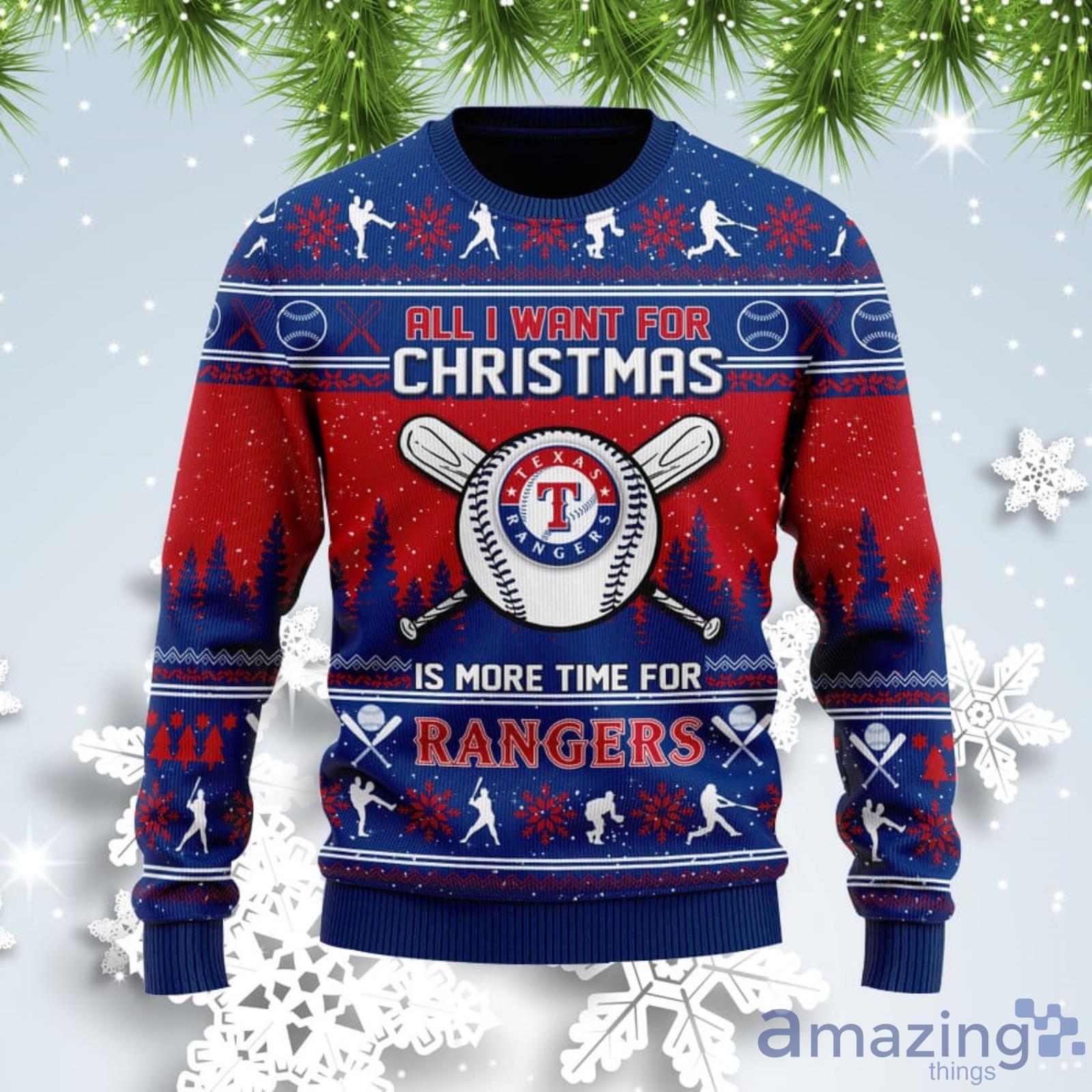 All I Want For Christmas Is More Time For Rangers Ugly Christmas Sweater Product Photo 1