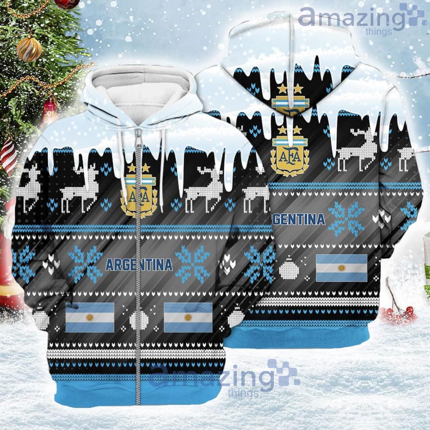 Argentina We Will Be Champion Football Cup Personalized Name Ugly Christmas  Sweaters For Men And Women - Reallgraphics