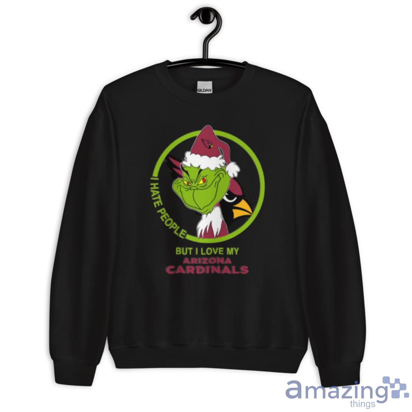 Arizona Cardinals NFL Christmas Santa Grinch I Hate People But I Love My  Favorite Football Team T-Shirt - Binteez