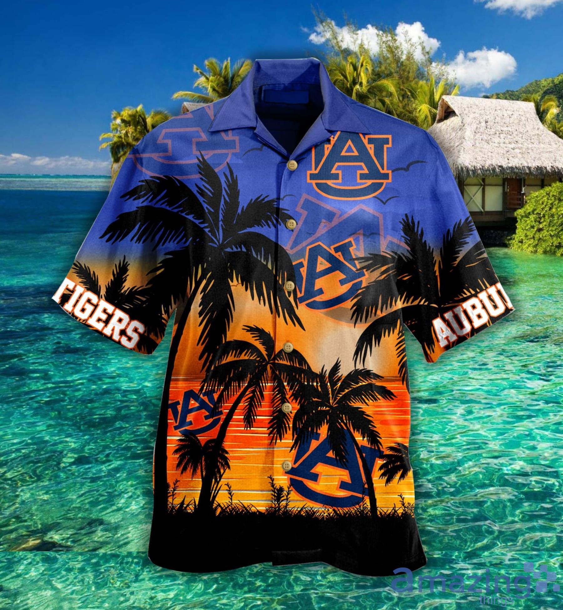 Auburn Tigers Palm Tree Hawaiian Shirt For Fans Product Photo 1