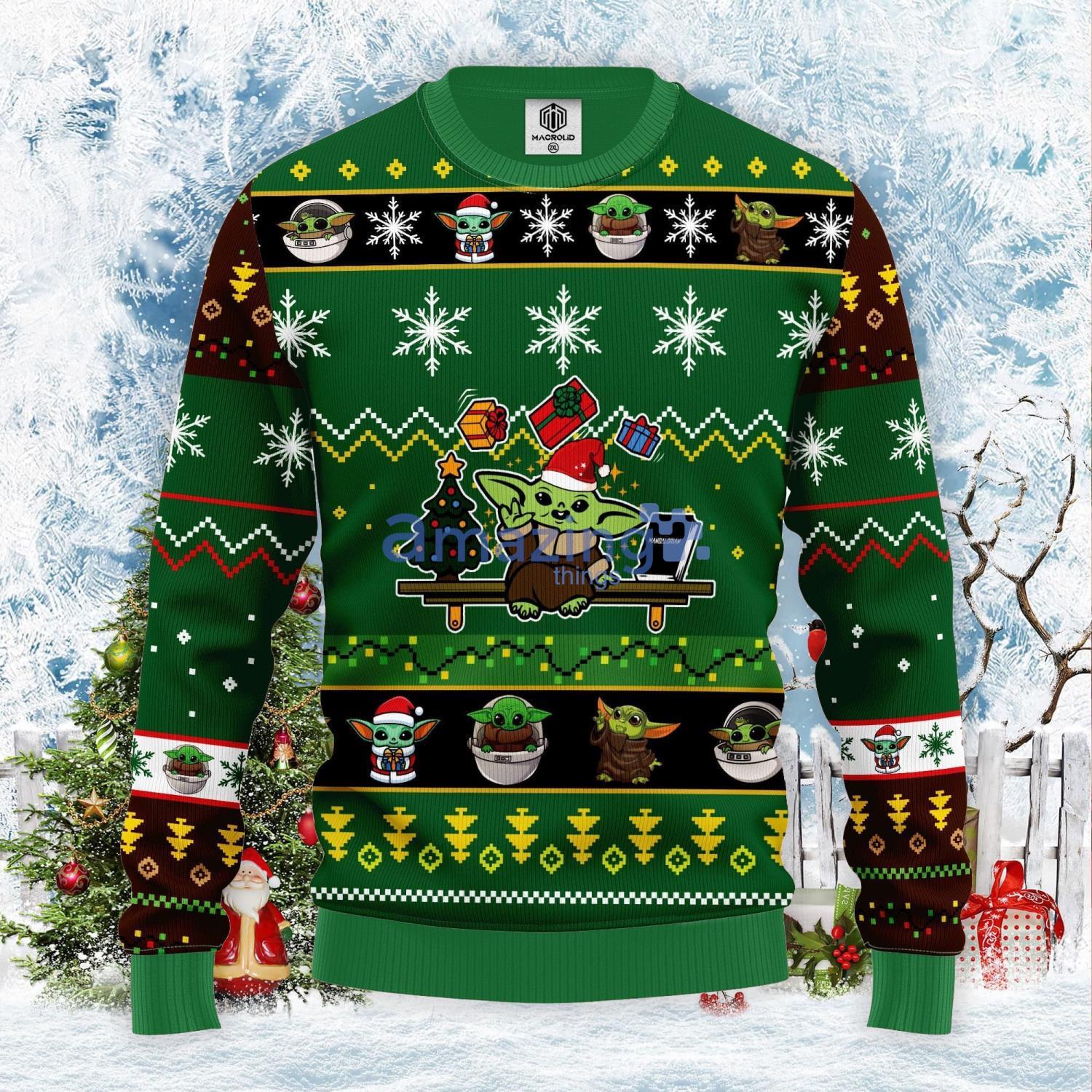Baby Yoda Cute Green Cute Christmas Gift Ugly Christmas Sweater Product Photo 1 Baby Yoda Cute Green Cute Christmas Gift Ugly Christmas Sweater Product Photo 1