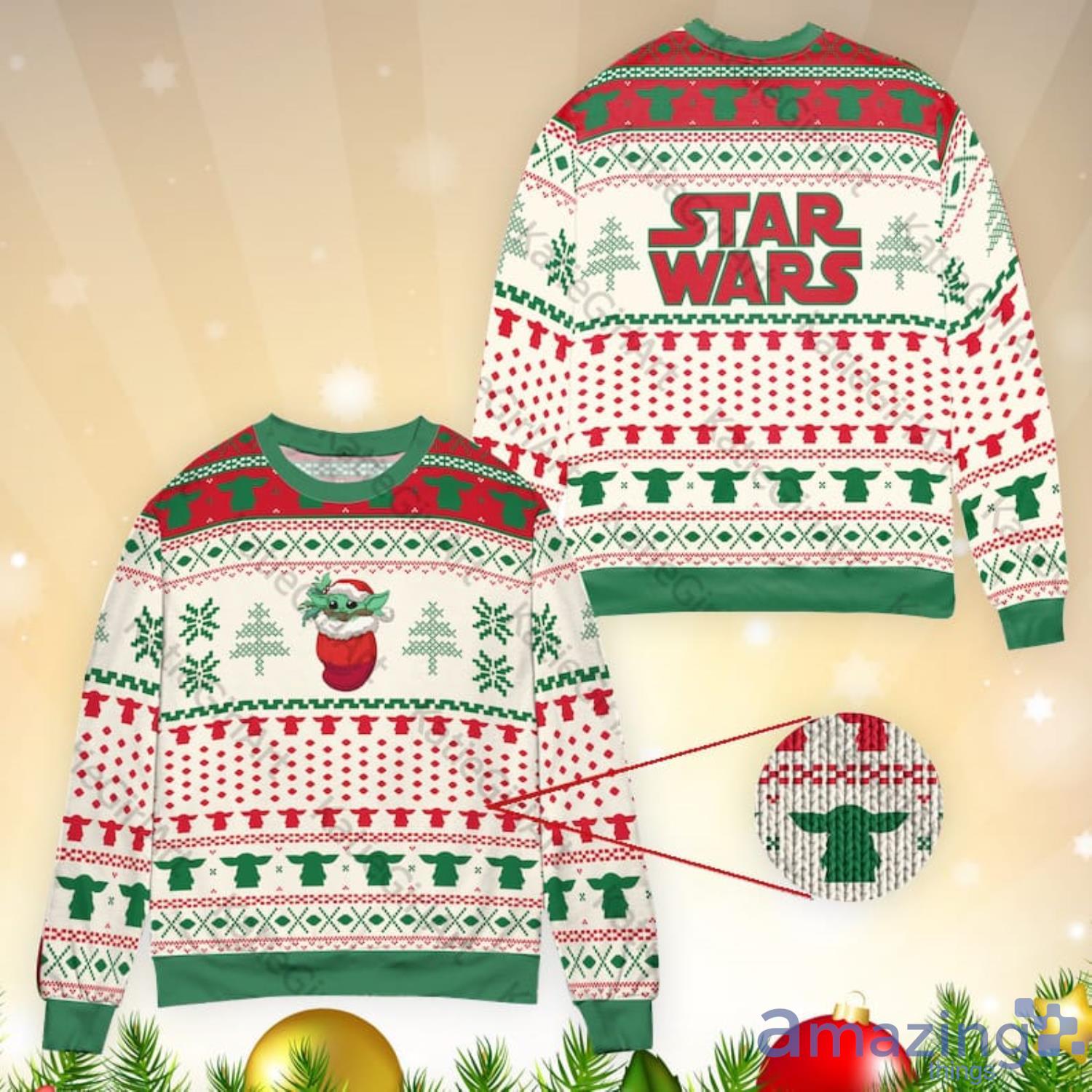 Baby Yoda Fans Star Wars Ugly Christmas Sweater Product Photo 1