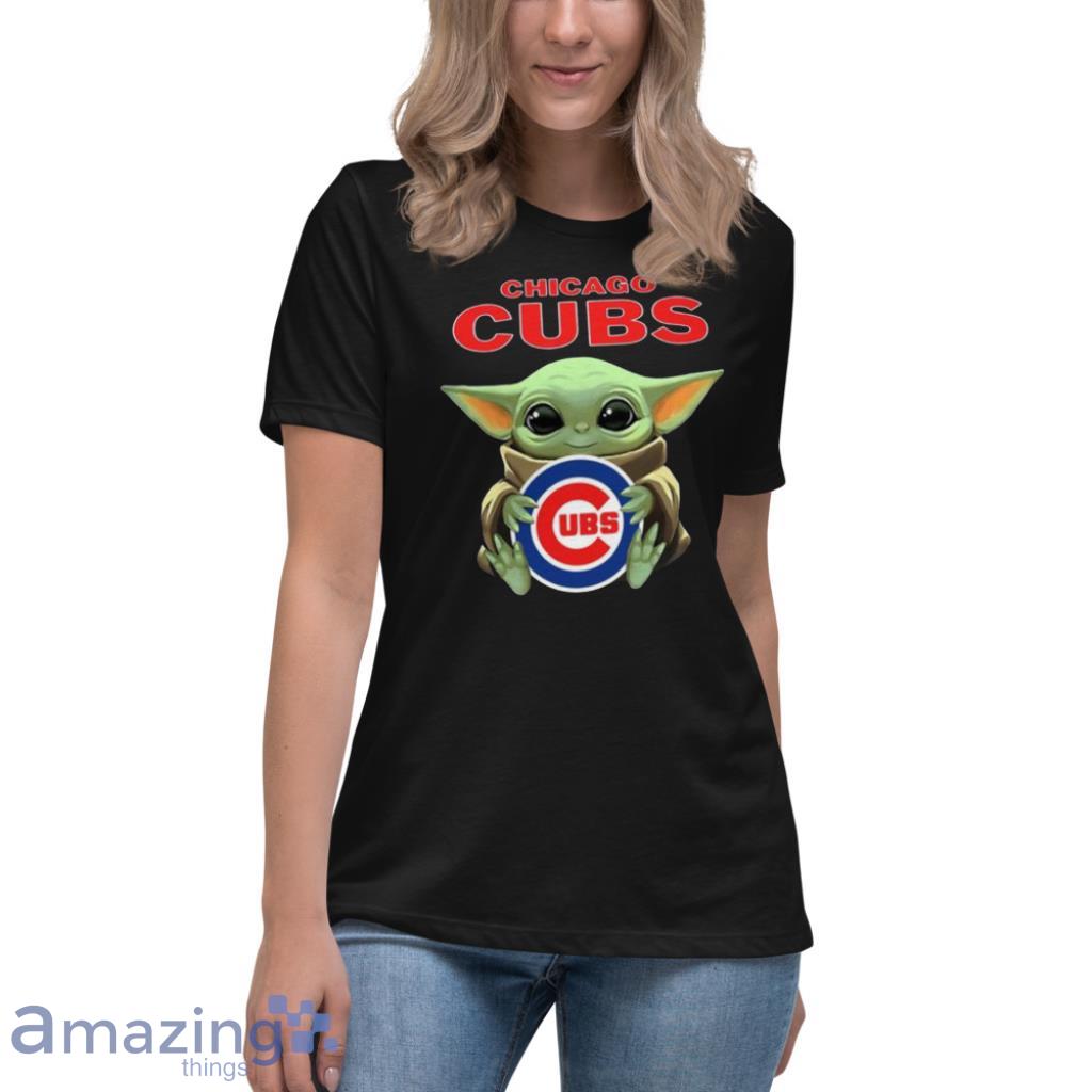 Baby Yoda Hug Chicago Cubs For Fans Christmas Shirt