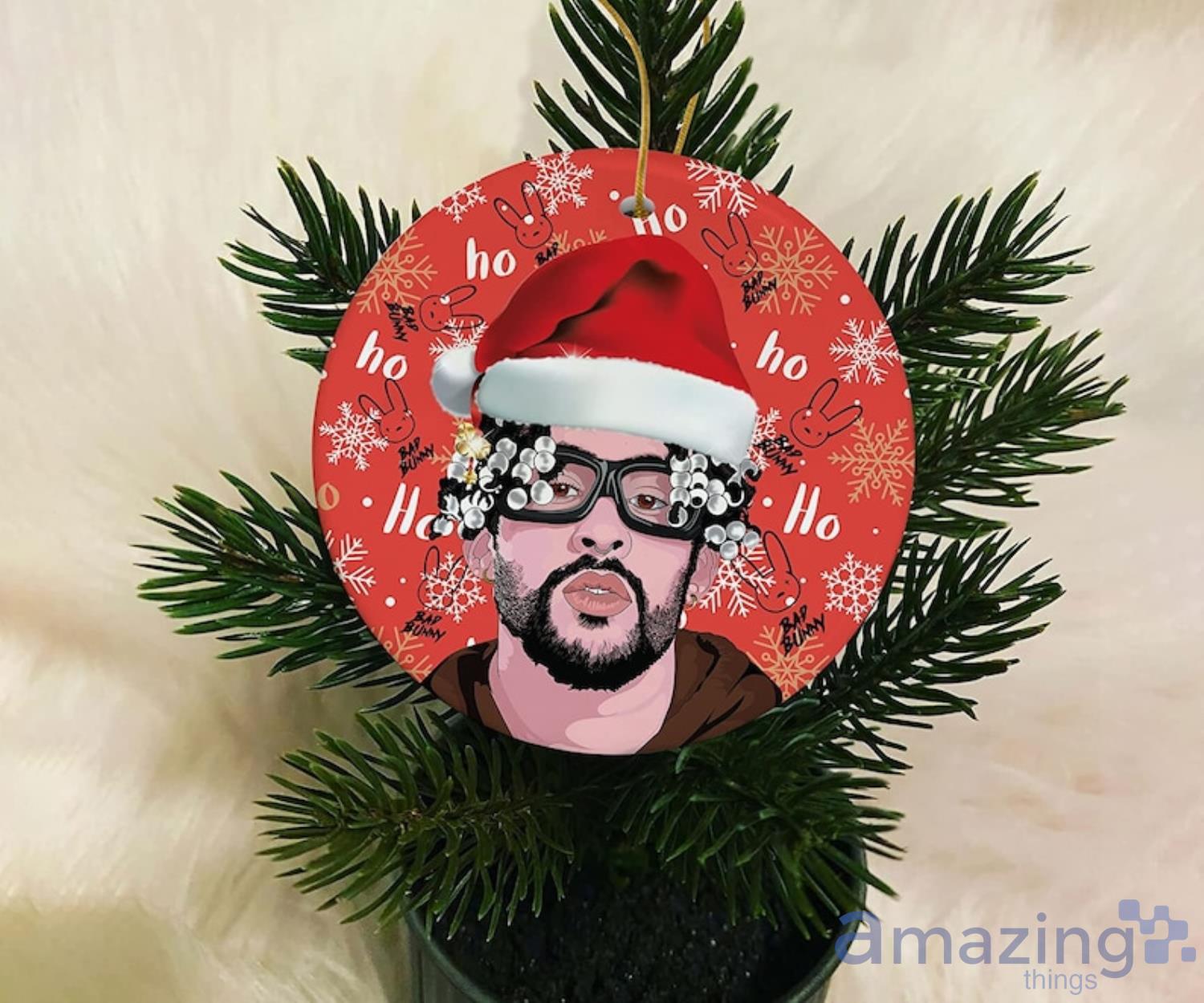 Bad Santa Ornament Bunny Ornament Un Verano Sin Ti Ornament Un Verano Sin Ti 2022 Ornament Product Photo 1