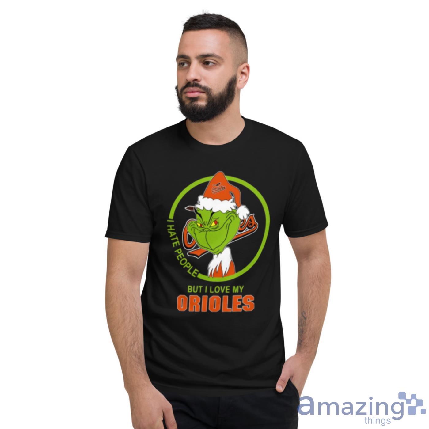 Christmas Gift MLB Baltimore Orioles Logo With Funny Grinch Men