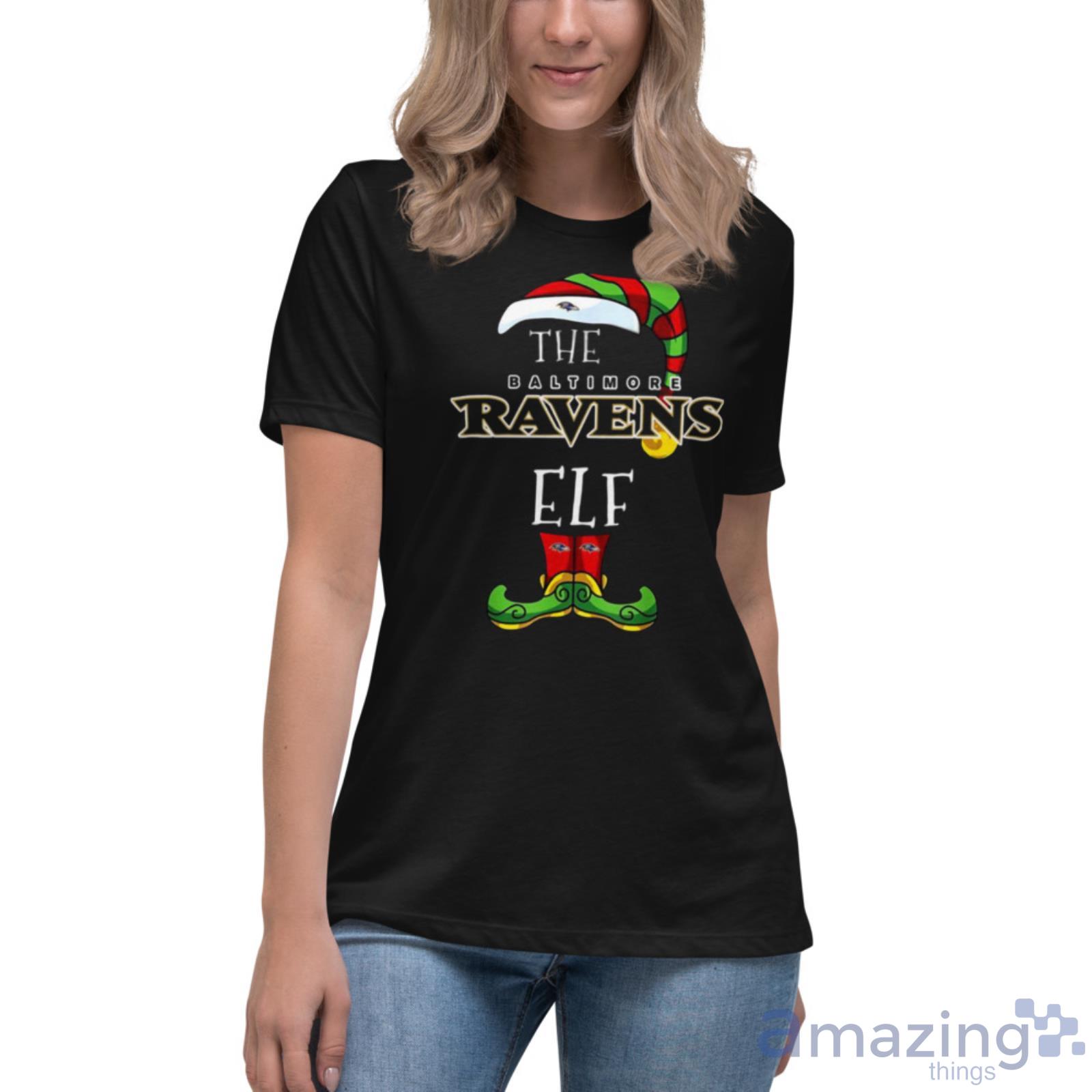 Baltimore Ravens Christmas ELF Funny NFL T-Shirt