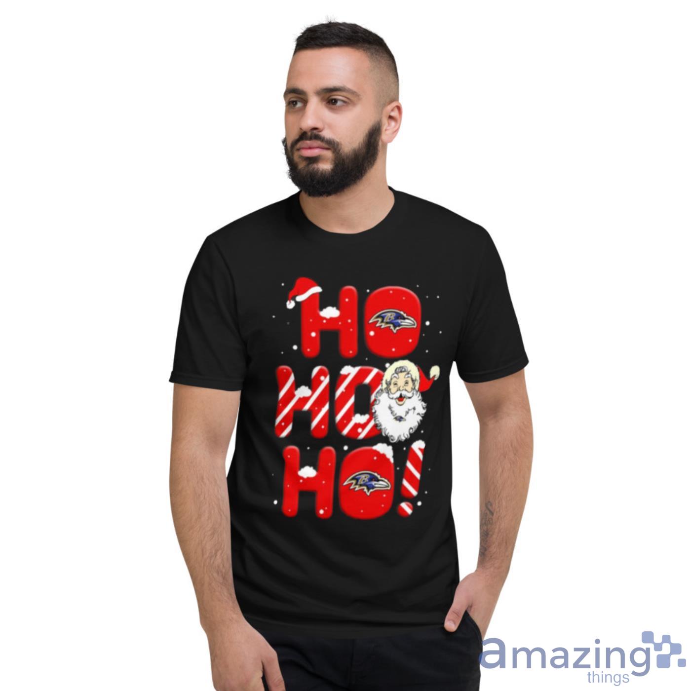 Baltimore Ravens NFL Football Gift Fr Fans Ho Ho Ho Santa Claus Merry Christmas  Shirt T Shirt - Banantees