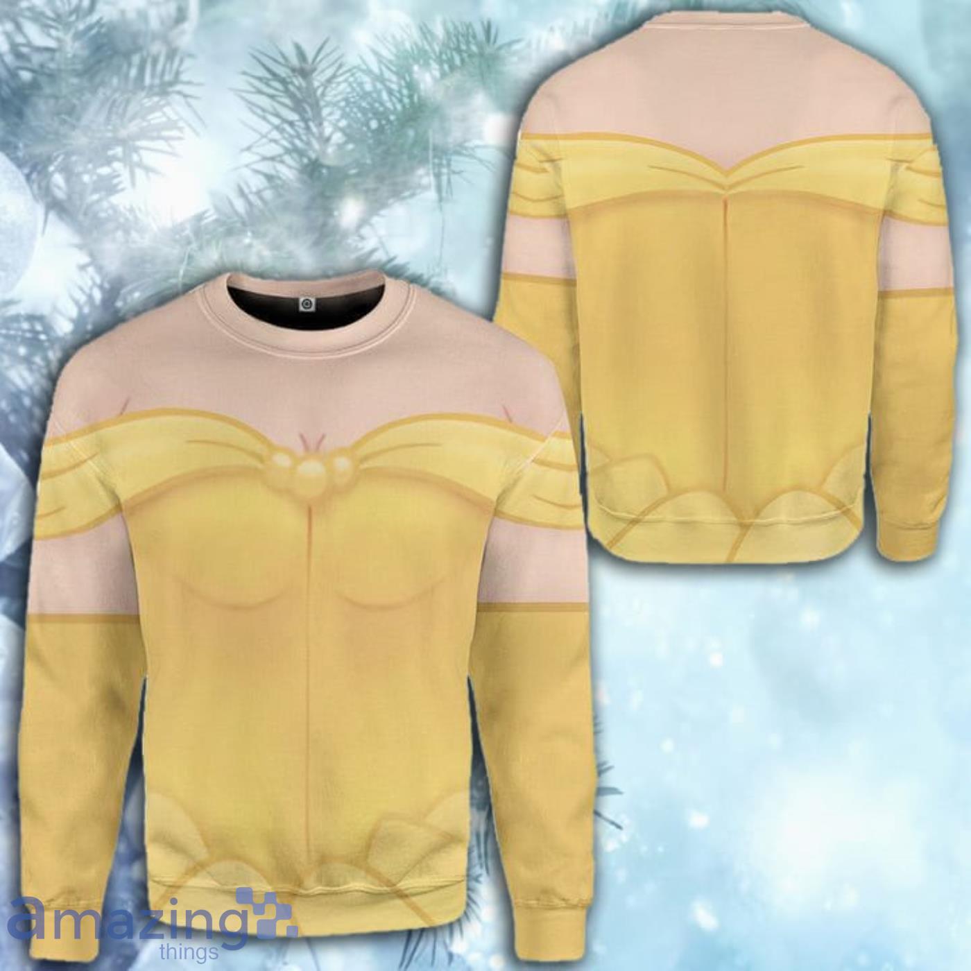 Bella Princess Beauty And The Beast Disney Costume All Over Print 3D Ugly Christmas Sweater Product Photo 1 Bella Princess Beauty And The Beast Disney Costume All Over Print 3D Ugly Christmas Sweater Product Photo 1