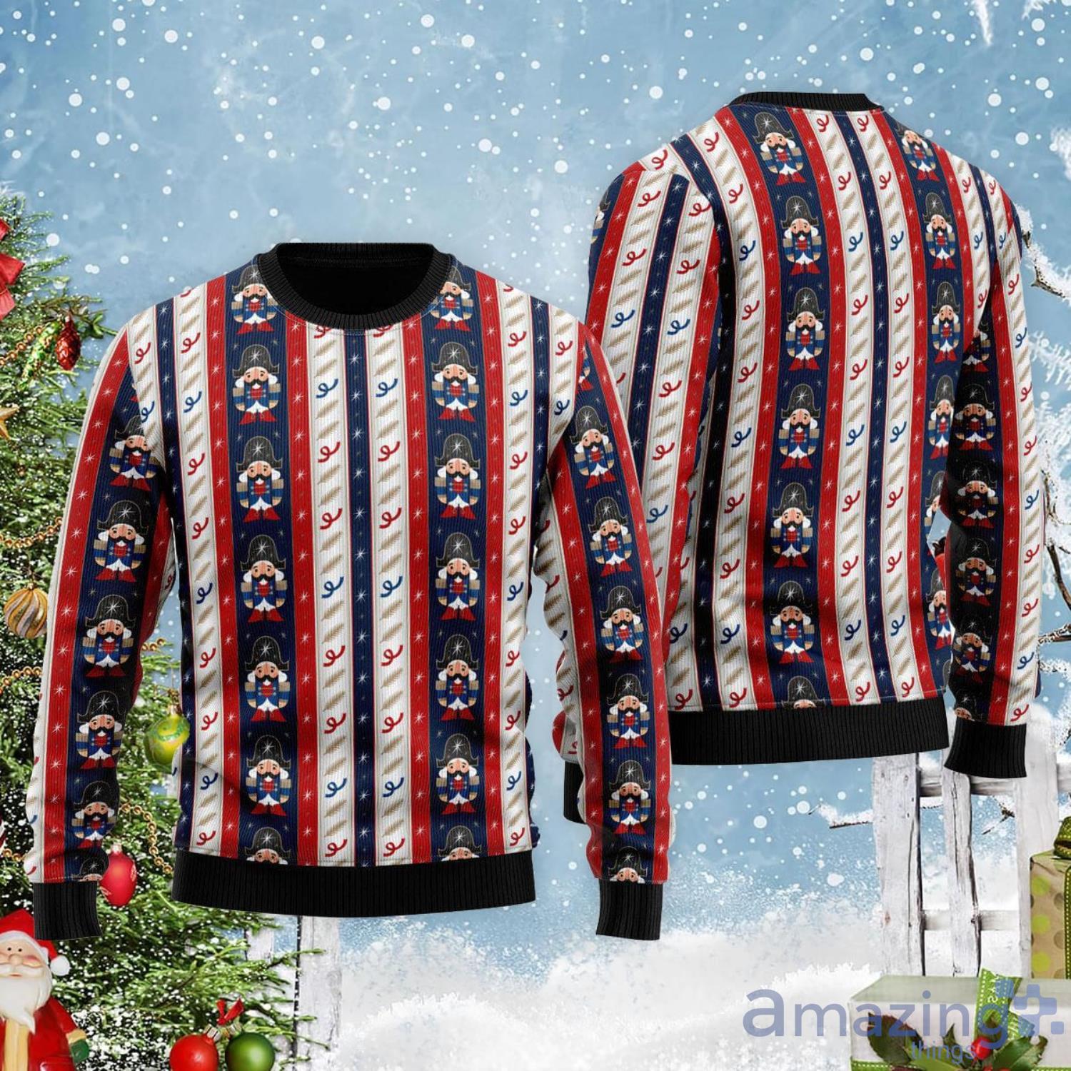 Best Christmas Striped Christmas Gift Ugly Christmas Sweater Product Photo 1